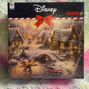 Thomas Kinkade “ Mickie & Minnie Sweetheart Holiday” 1000 Piece Puzzle